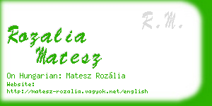 rozalia matesz business card