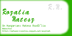 rozalia matesz business card